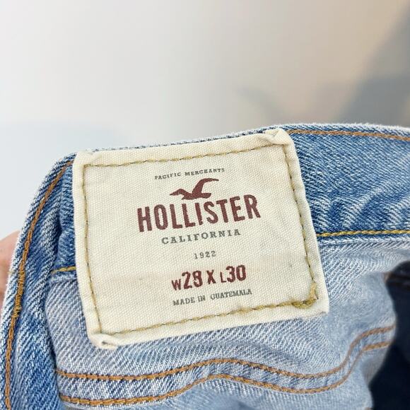 Hollister Y2K Medium Wash Denim Shorts Size 28 - Picture 5 of 8